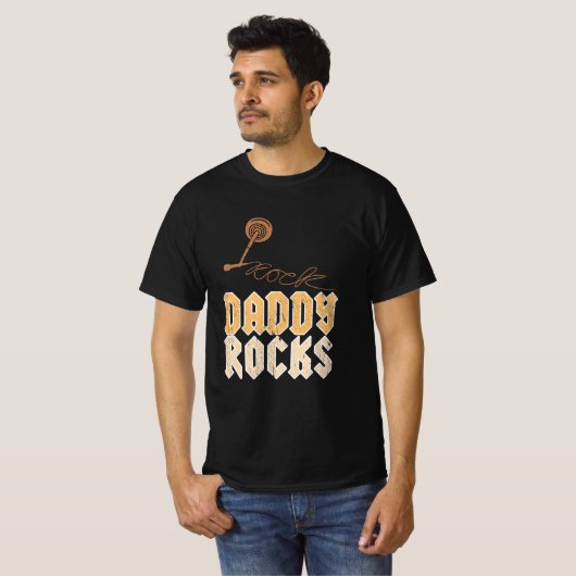 Daddy Rocks - Cadeau voor papa T-shirt (Voorkant volledig)