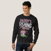 Daddy s Fishing Buddy Fisherman Little Girl Daught Trui (Voorkant volledig)