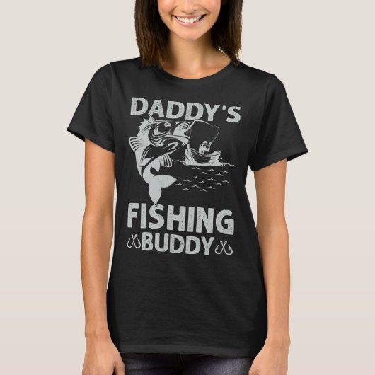 Daddy s Fishing Buddy Fishing Papa Son Boy Fathers T-shirt (Voorkant)