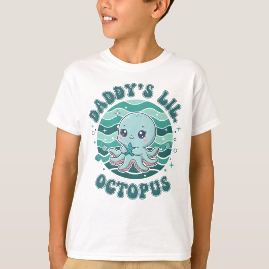 Daddy’s Lil’ Octopus Cute T-shirt (Voorkant)