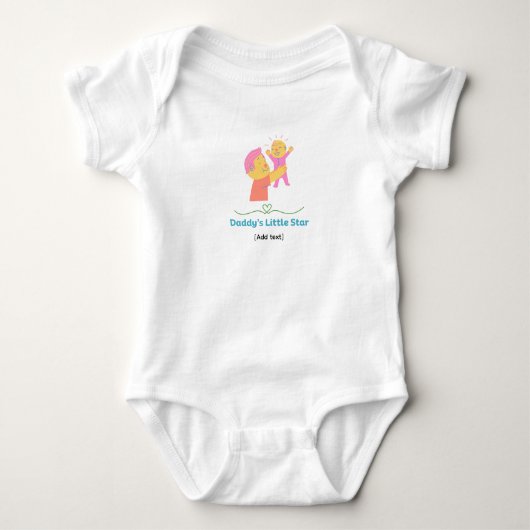 Daddy’s Little Star - Cute Father and Baby  Romper (Voorkant)