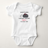 Daddy’s Mini Curling Partner - Curling Player Romper (Voorkant)