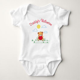 Daddy’s Valentine – Cute Teddy Bear With Heart Romper