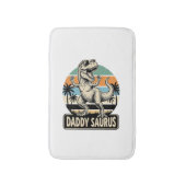 Daddy Saurus Retro Dinosaur Zonsondergang Shirt On Badmat (Voorkant Verticaal)
