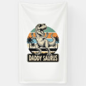 Daddy Saurus Retro Dinosaur Zonsondergang Shirt On Spandoek (Verticaal)