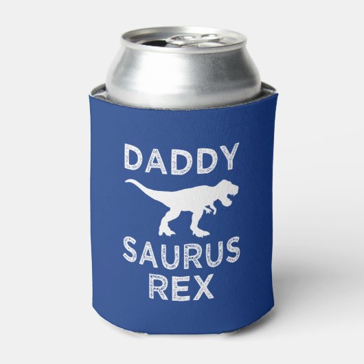 Daddy Saurus Rex grappige vader koelbox Blikjeskoeler (Blikje Voorkant)