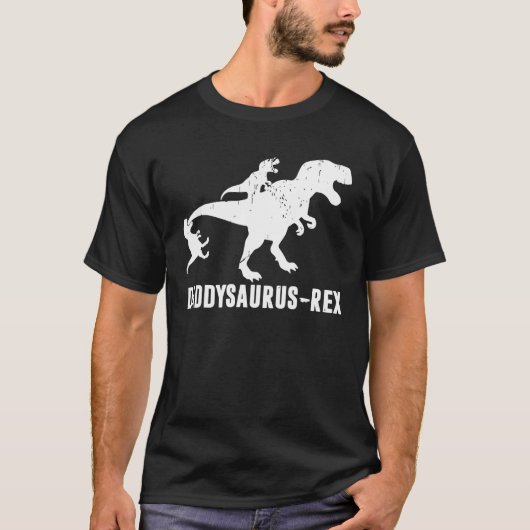 Daddy Saurus Rex Rex Dinosaur Dad Uncle Grandpa T-shirt (Voorkant)