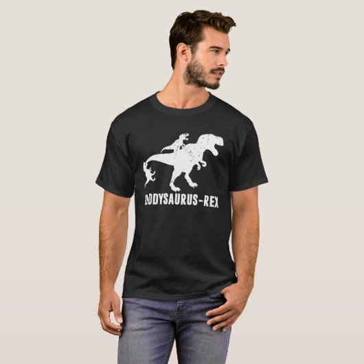 Daddy Saurus  Rex  Rex Dinosaur Dad Uncle Grandpa T-shirt (Voorkant volledig)