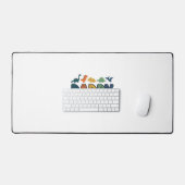 Daddy Saurus Schattige Dinosaur Papa Vectorontwerp Bureaumat (Keyboard & Muis)