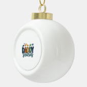 Daddy Saurus Schattige Dinosaur Papa Vectorontwerp Keramische Bal Ornament (Rechts)