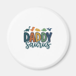 Daddy Saurus Schattige Dinosaur Papa Vectorontwerp Magneet