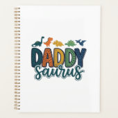 Daddy Saurus Schattige Dinosaur Papa Vectorontwerp Planner (Voorkant)