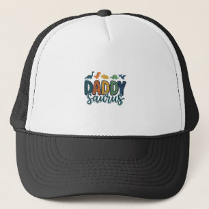 Daddy Saurus Schattige Dinosaur Papa Vectorontwerp Trucker Pet