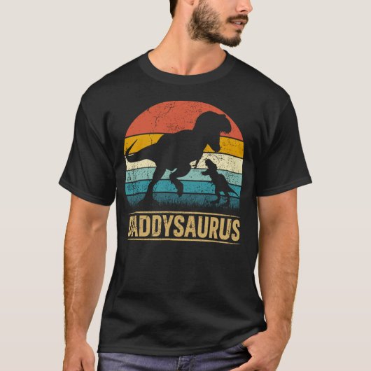 Daddy Saurus T Rex Dinosaur DaddySaurus Funny Fath T-shirt (Voorkant)