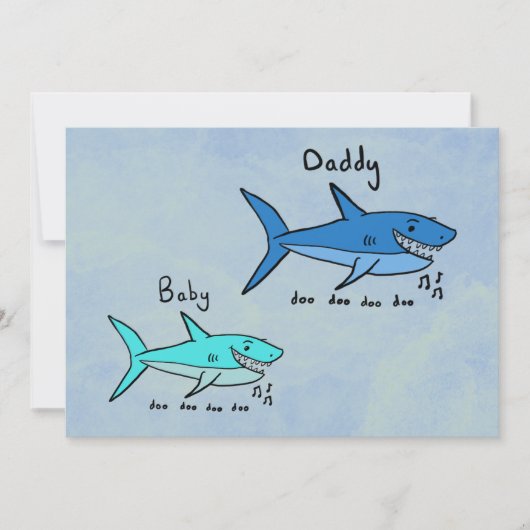 Daddy Shark & Baby Shark Leuk Vaderdag Kaart (Voorkant)
