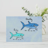 Daddy Shark & Baby Shark Leuk Vaderdag Kaart (Staand voorkant)