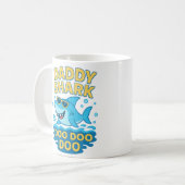 Daddy Shark, Doo Doo Doo – Grappig & Schattige Vad Koffiemok (Voorkant links)