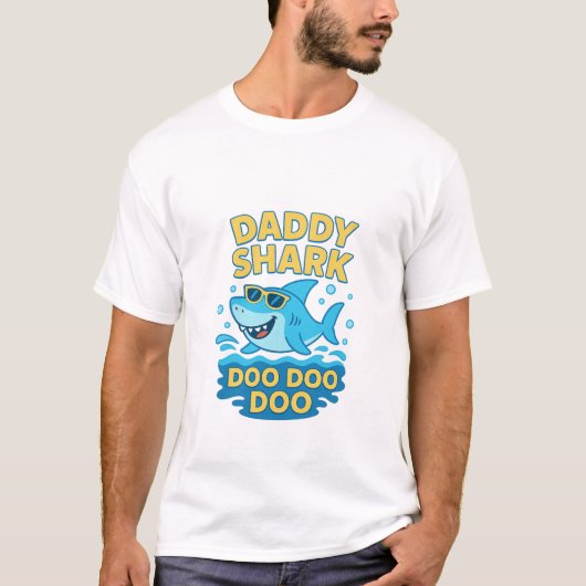 Daddy Shark, Doo Doo Doo – Grappig & Schattige Vad T-shirt (Voorkant)