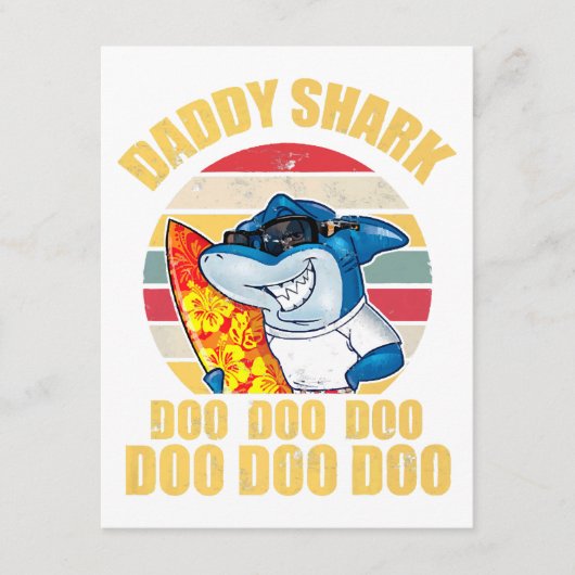 Daddy Shark Doo Doo Doo Vaders Dag 2024 Informatiekaartje (Voorkant)