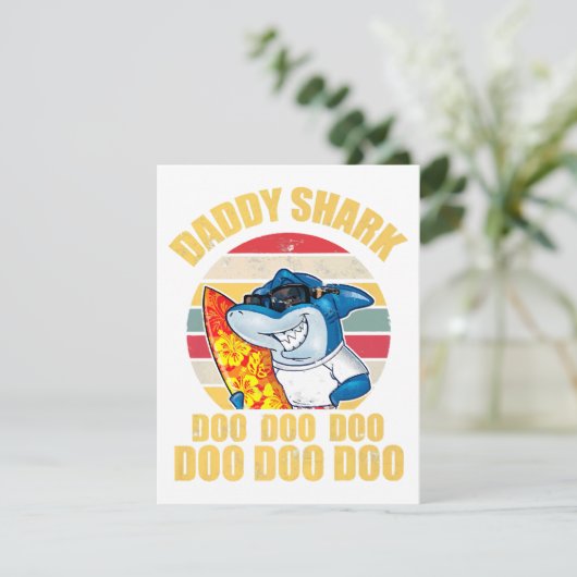Daddy Shark Doo Doo Doo Vaders Dag 2024 Informatiekaartje (Staand voorkant)