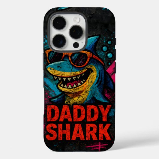 Daddy Shark Vaderdag geschenken Case-Mate iPhone Case (Achterkant)