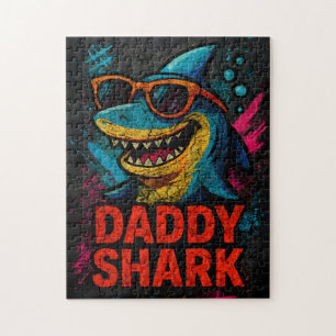 Daddy Shark Vaderdag geschenken Legpuzzel