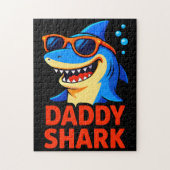 Daddy Shark Vaderdag geschenken Legpuzzel (Verticaal)