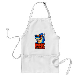 Daddy Shark Vaderdag geschenken Standaard Schort