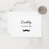 Daddy Snorhar Kaart | Vaderdag Geschenk Notitiekaartje (Voorkant / Achterkant in situ)