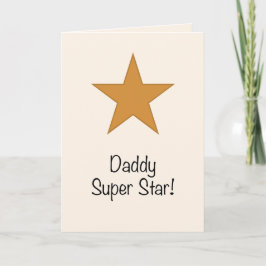 Daddy Super Star Feestdagen Kaart