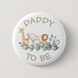 Daddy to be Baby shower Button Wild One Zoo thema