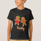Daddy To Be Gender Reveal Gingerbread  T-shirt (Voorkant)