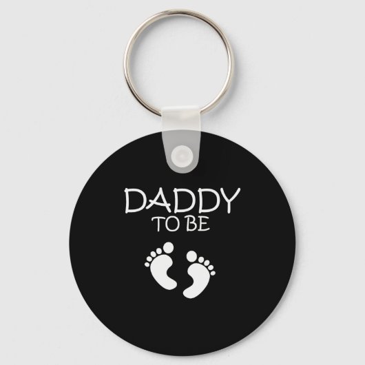 Daddy To Be New Dad Gift Tee Sleutelhanger (Voorkant)