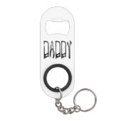 "Daddy Tools" Bottle Opener Graphic - Vaderdag Mini Flessenopener (Achterkant)