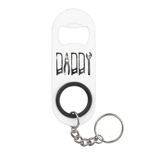 "Daddy Tools" Bottle Opener Graphic - Vaderdag Mini Flessenopener (Achterkant)