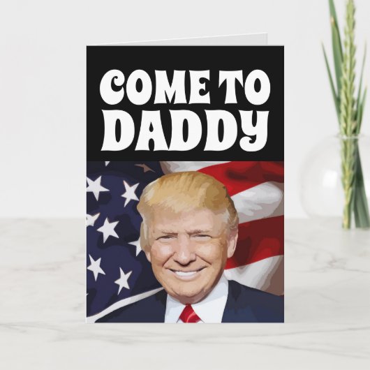 DADDY TRUMP FUNNY BIRTHDAY-KAARTEN VOOR HAAR KAART (Voorkant)