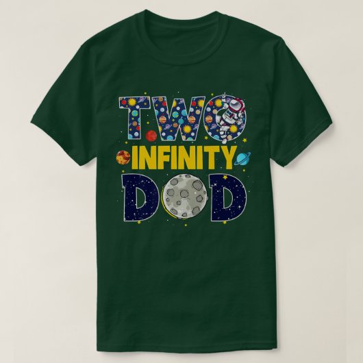 Daddy Two Infinity & Beyond Birthday Decorations 2 T-shirt (Design voorkant)