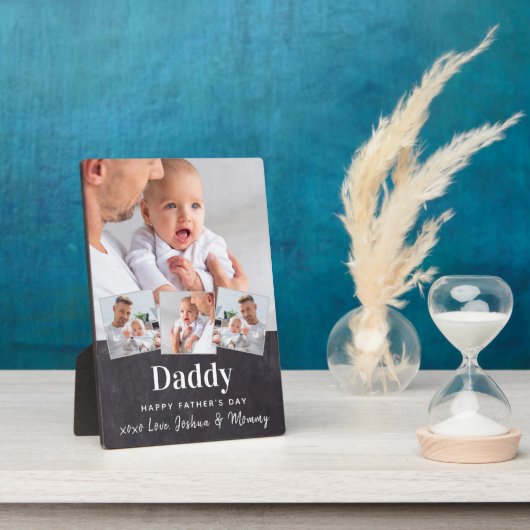 DADDY Vaderdag 4 Photo Collage Chalkboard Plaq Fotoplaat (Zijkant)