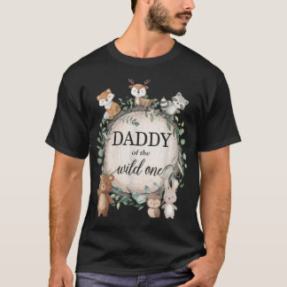 Daddy van de wildebras bosdieren 1ste t-shirt