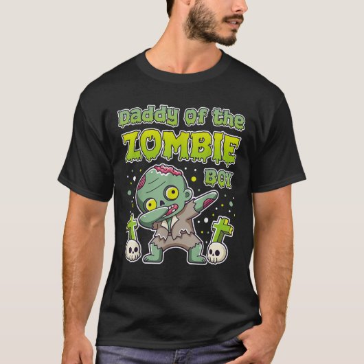 Daddy van de Zombie Boy Zombie Lovers 9e verjaarda T-shirt (Voorkant)