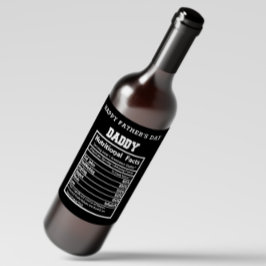 Daddy Voedingsfeiten Vaderdag Wijnlabel Wijn Etiket