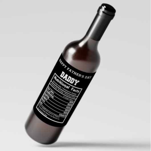 Daddy Voedingsfeiten Vaderdag Wijnlabel Wijn Etiket