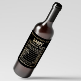 Daddy Voedingsfeiten Vaderdag Wijnlabel Wijn Etiket