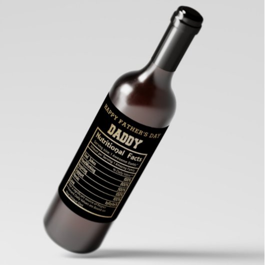 Daddy Voedingsfeiten Vaderdag Wijnlabel Wijn Etiket