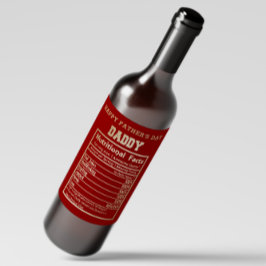 Daddy Voedingsfeiten Vaderdag Wijnlabel Wijn Etiket