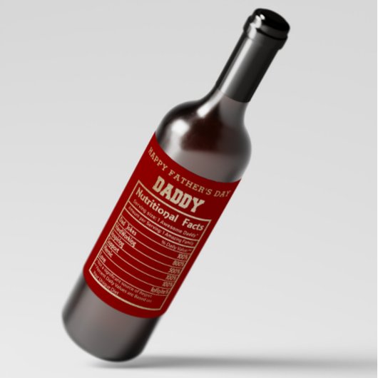 Daddy Voedingsfeiten Vaderdag Wijnlabel Wijn Etiket
