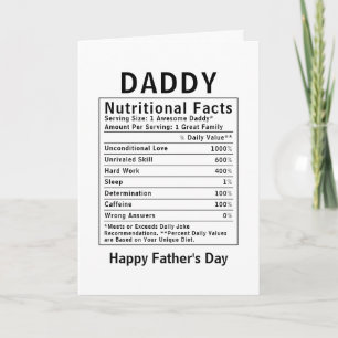 Daddy Voedingsfeiten vadersdag cadeaus Kaart