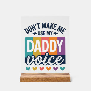 Daddy Voice Vintage Pride T-shirt ontwerp_1 Acryl Bord