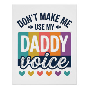 Daddy Voice Vintage Pride T-shirt ontwerp_1 Perfect Poster
