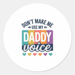 Daddy Voice Vintage Pride T-shirt ontwerp_1 Ronde Sticker